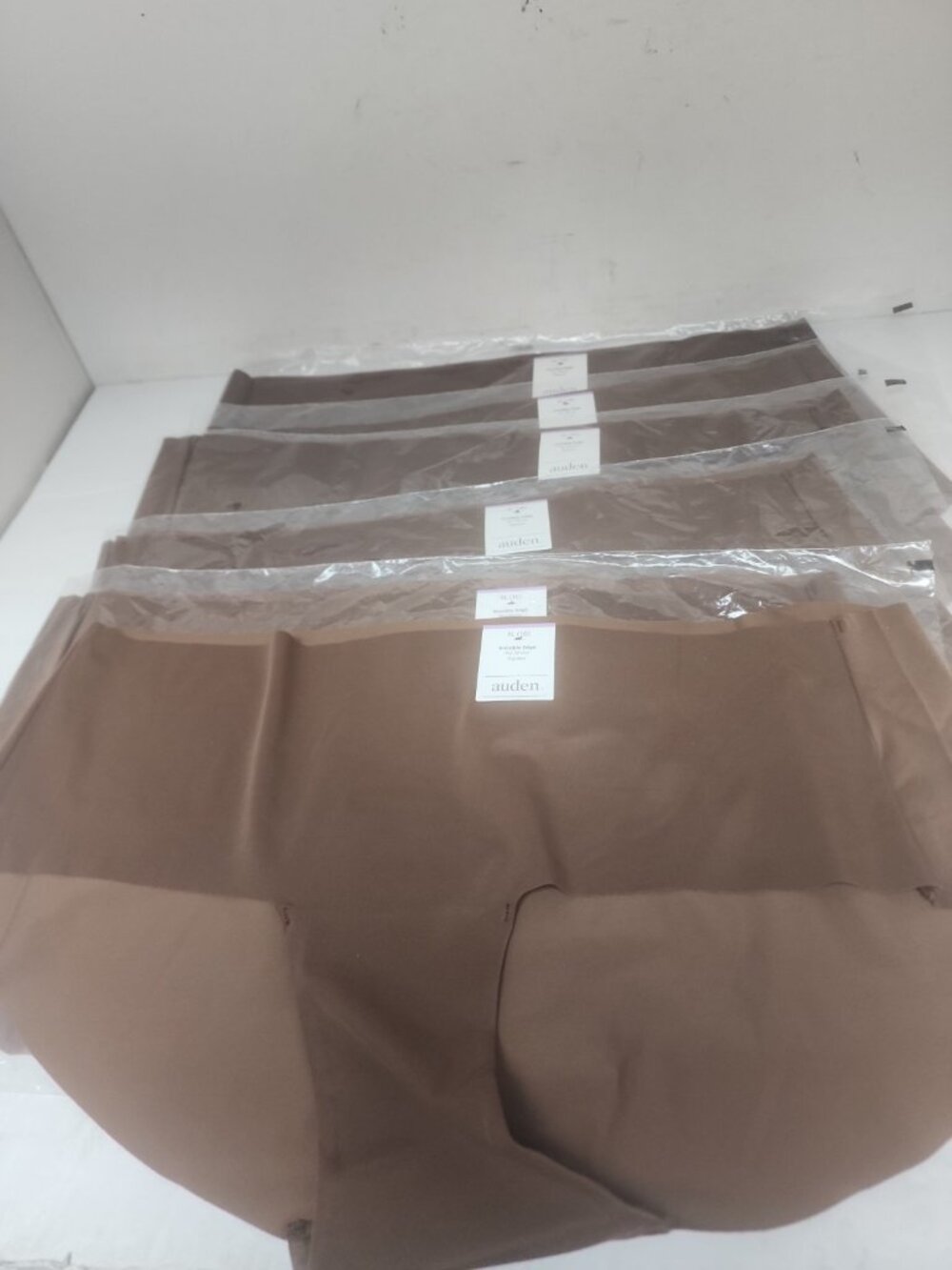 Auden Women's 6 Pairs Hipster Invisible Edge  Panties Brown XL (16)  New